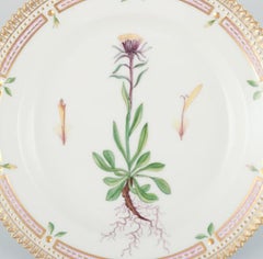 Royal Copenhagen Flora Danica plate. Hand-painted. 24-carat gold leaf.