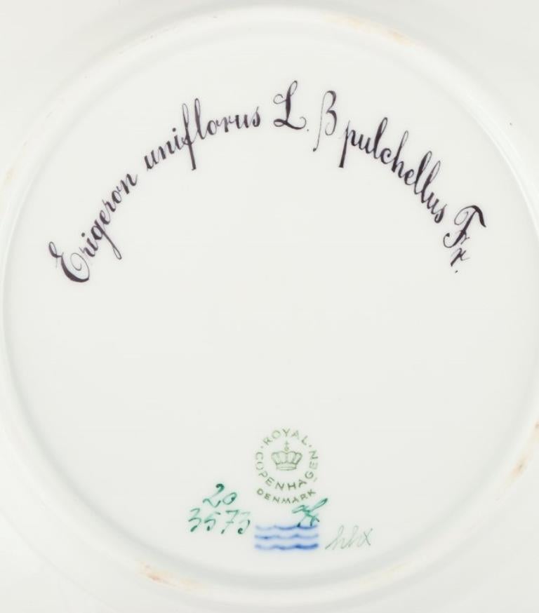 Mid-20th Century Royal Copenhagen Flora Danica plate. Hand-painted. 24-carat gold leaf. 