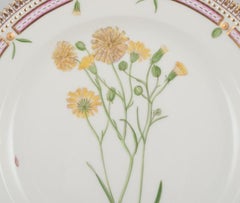 Royal Copenhagen Flora Danica lunch plate.  Hand-painted. Gold rim.