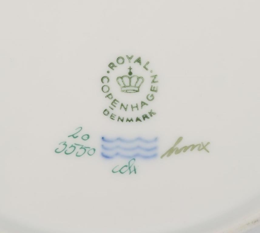Royal Copenhagen Flora Danica lunch plate.  Hand-painted. Gold rim.  For Sale 1