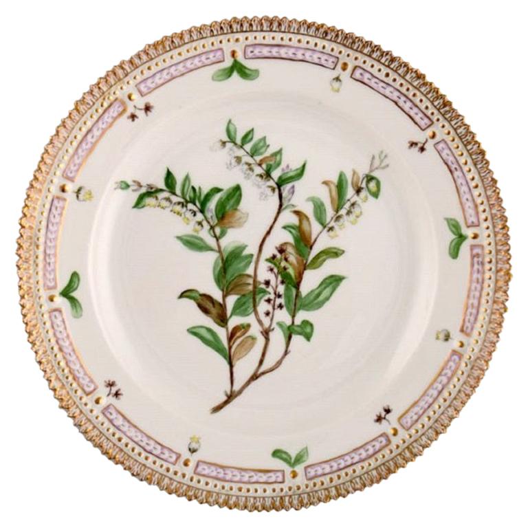 Royal Copenhagen Flora Danica Plate in Hand Painted Porcelain with Flowers