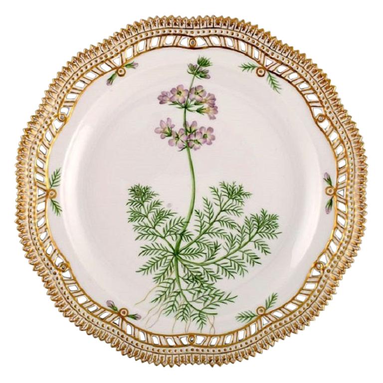 Royal Copenhagen Flora Danica Plate in Openwork Porcelain with Flowers