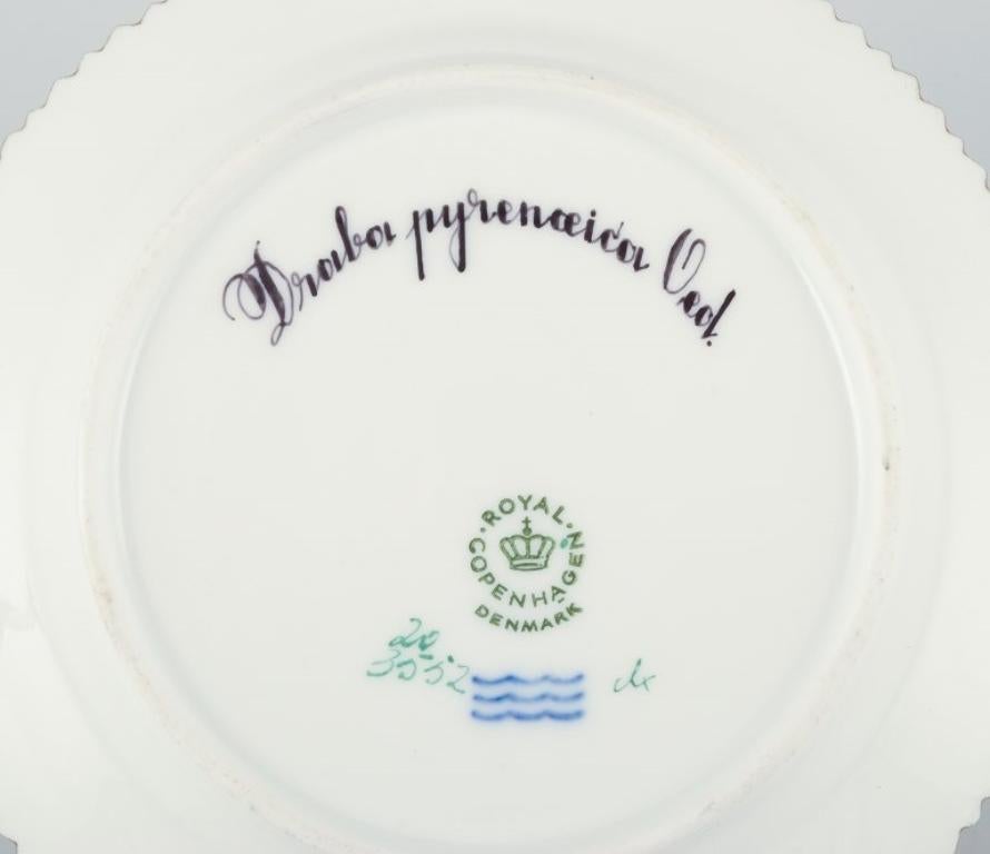 Porcelain Royal Copenhagen Flora Danica plate in porcelain. Dated 1968