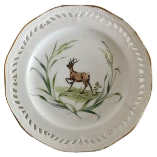 Royal Copenhagen Flora Danica Plate No 3584 Antique from 1860-1880 For Sale