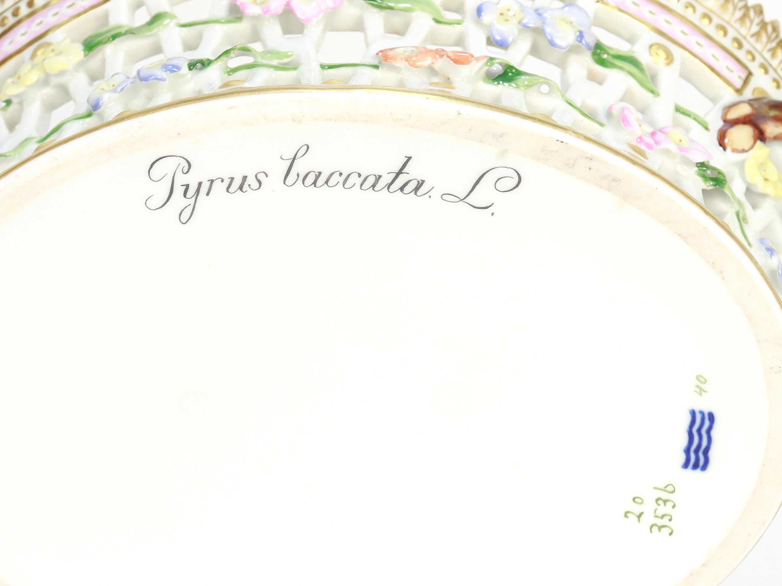Royal Copenhagen Flora Danica Cesto di frutta e sottopiatto in porcellana n. 3536 e 3537 in vendita 5