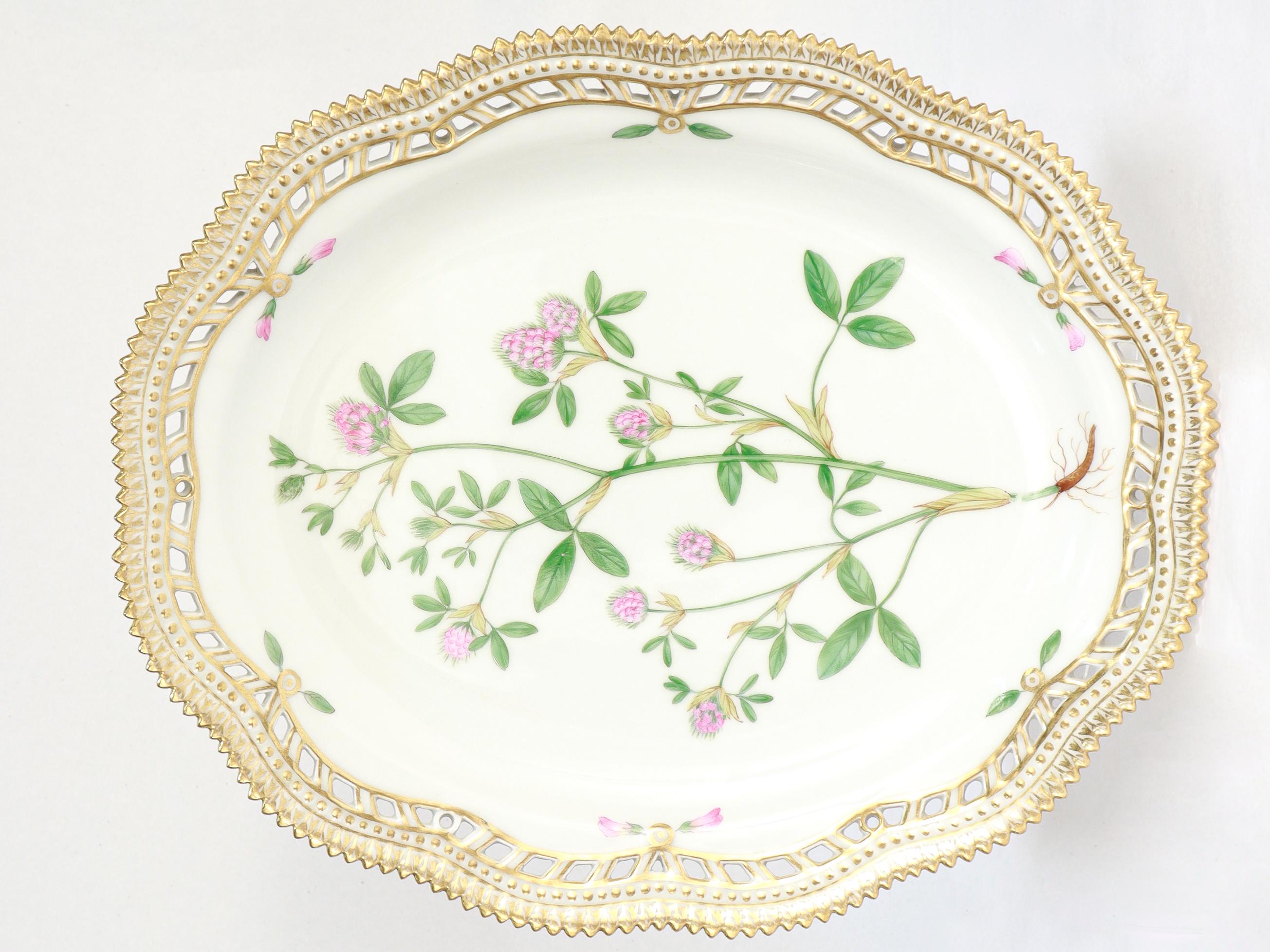 Royal Copenhagen Flora Danica Cesto di frutta e sottopiatto in porcellana n. 3536 e 3537 in vendita 6