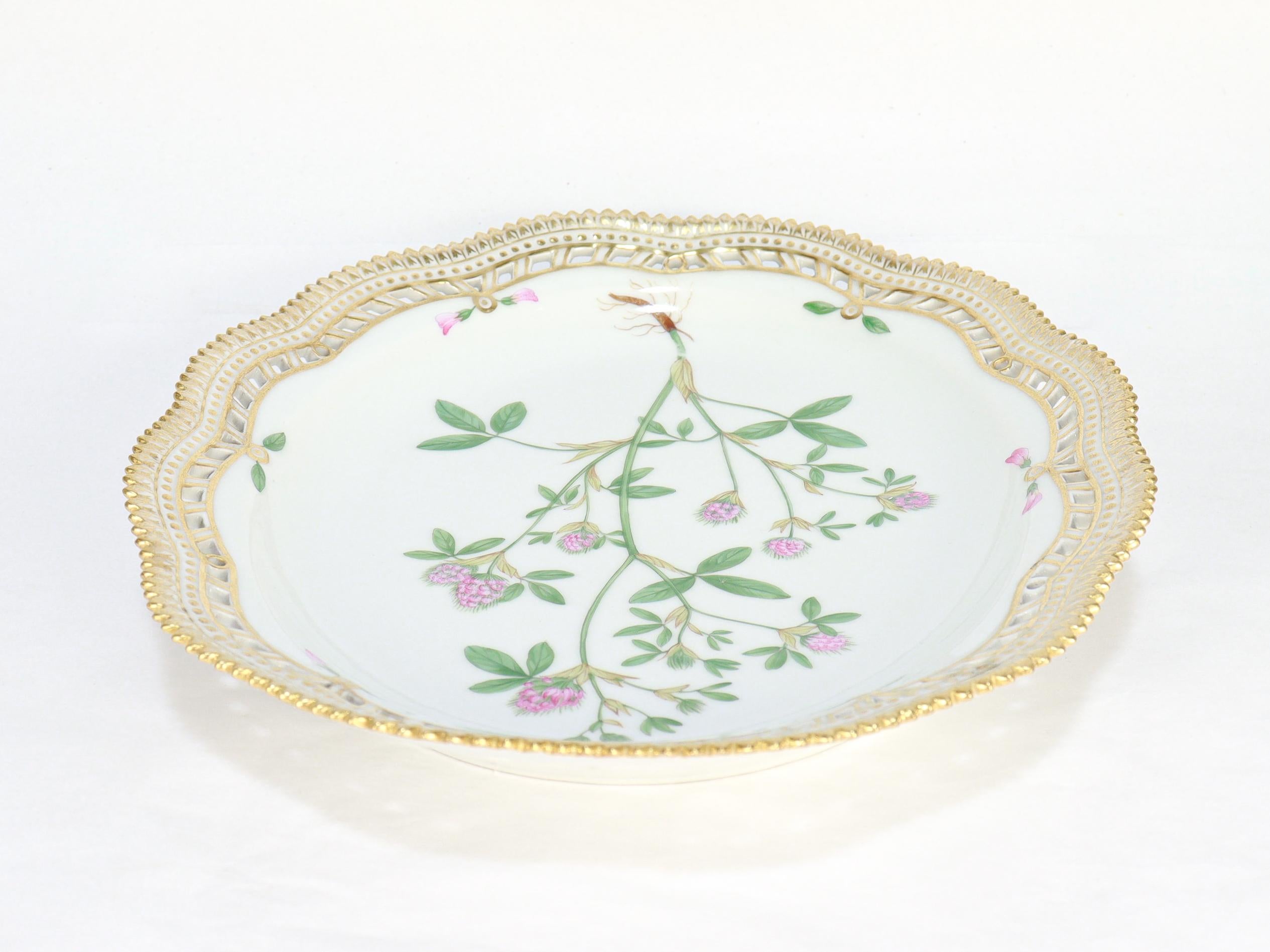 Royal Copenhagen Flora Danica Cesto di frutta e sottopiatto in porcellana n. 3536 e 3537 in vendita 9