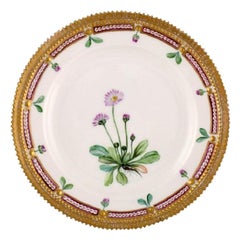 Royal Copenhagen Flora Danica Porcelain Plate with Hand Painted Flowers