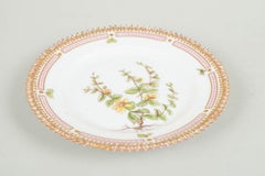 Royal Copenhagen. Flora Danica porcelain side plate with botanical motif.