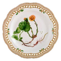 Royal Copenhagen Flora Danica, Round Dish or Dinner Plate with Pierced Border