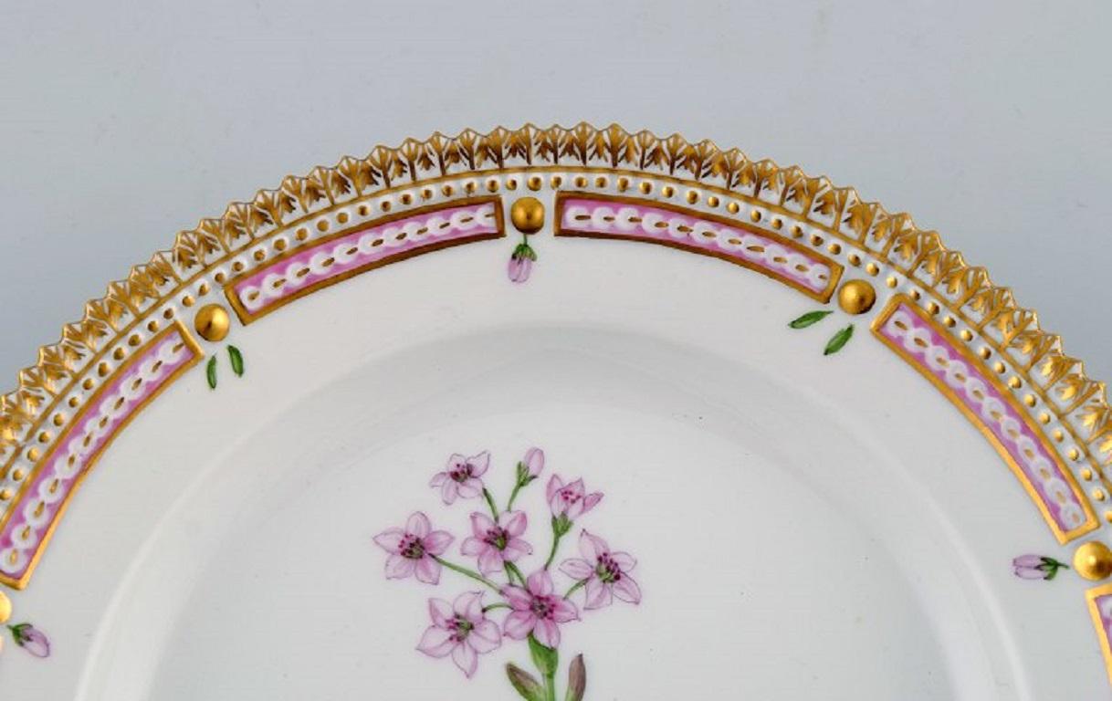 Danish Royal Copenhagen Flora Danica Salad Plate in Hand-Painted Porcelain