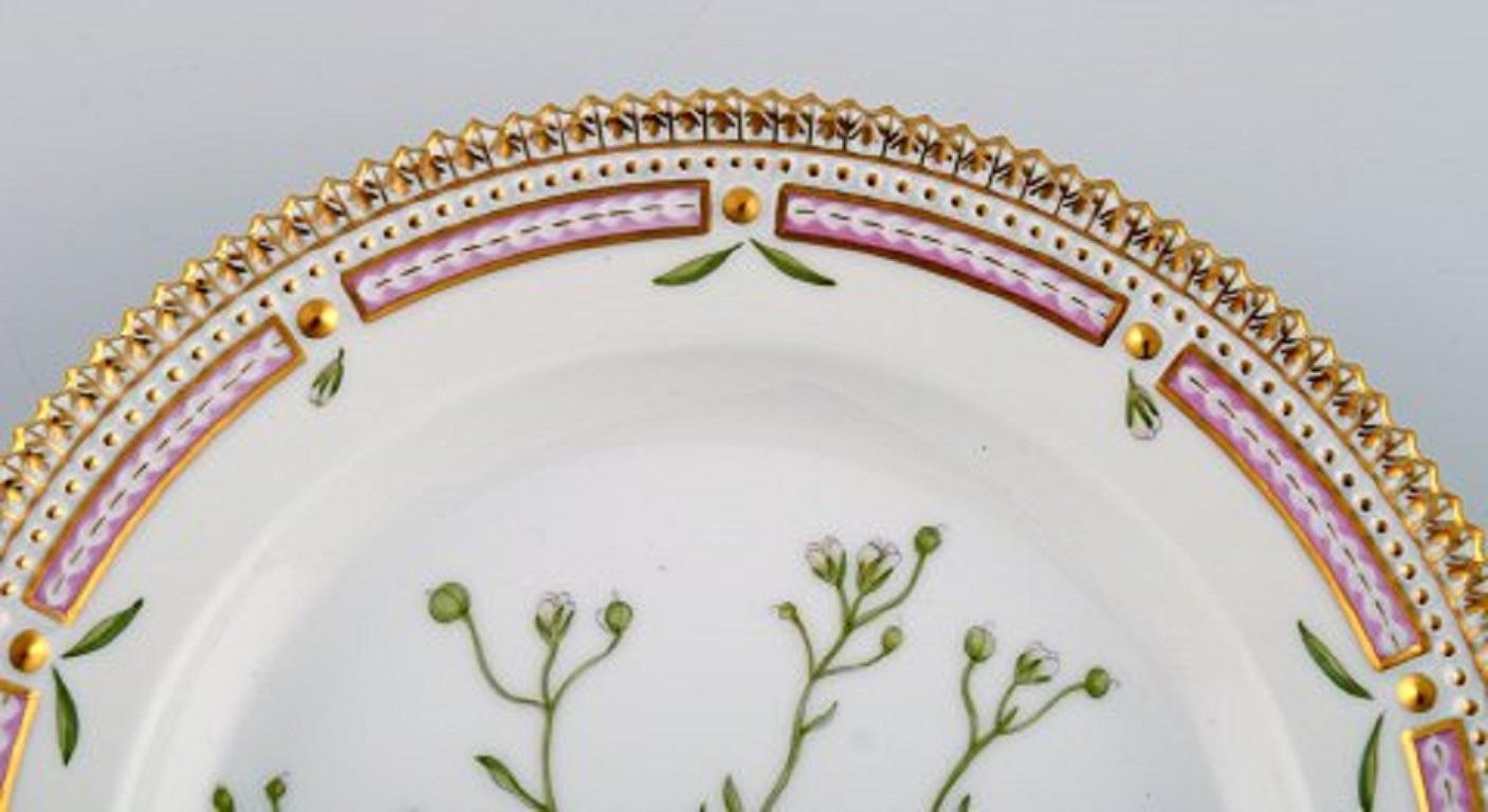 Neoclassical Royal Copenhagen Flora Danica Salad Plate in Hand Painted Porcelain with Flowers