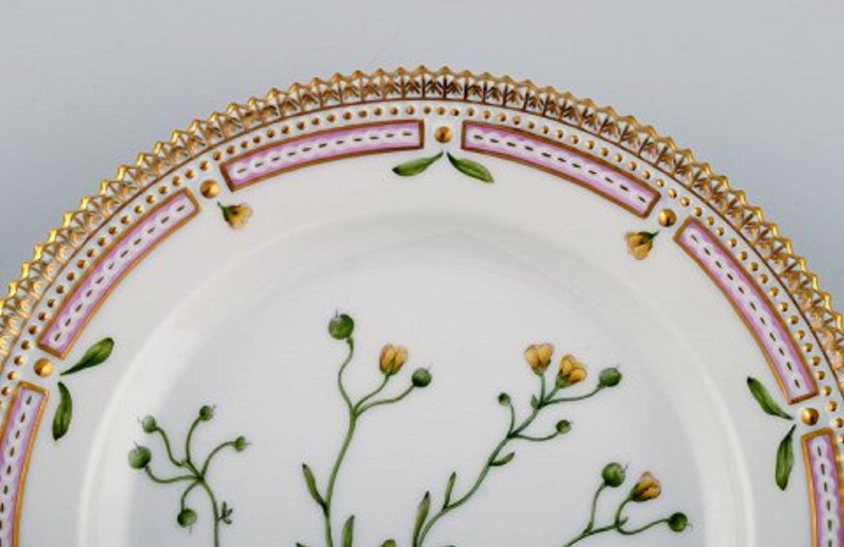 Neoclassical Royal Copenhagen Flora Danica Salad Plate in Hand Painted Porcelain with Flowers