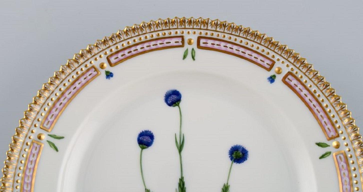 Danish Royal Copenhagen Flora Danica Salad Plate in Hand-Painted Porcelain with Flowers