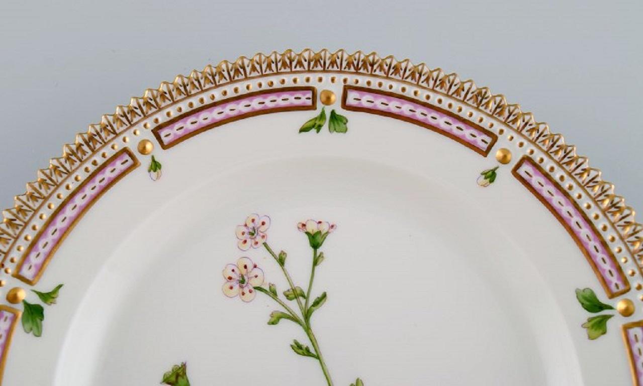 Danish Royal Copenhagen Flora Danica Salad Plate in Hand-Painted Porcelain with Flowers For Sale