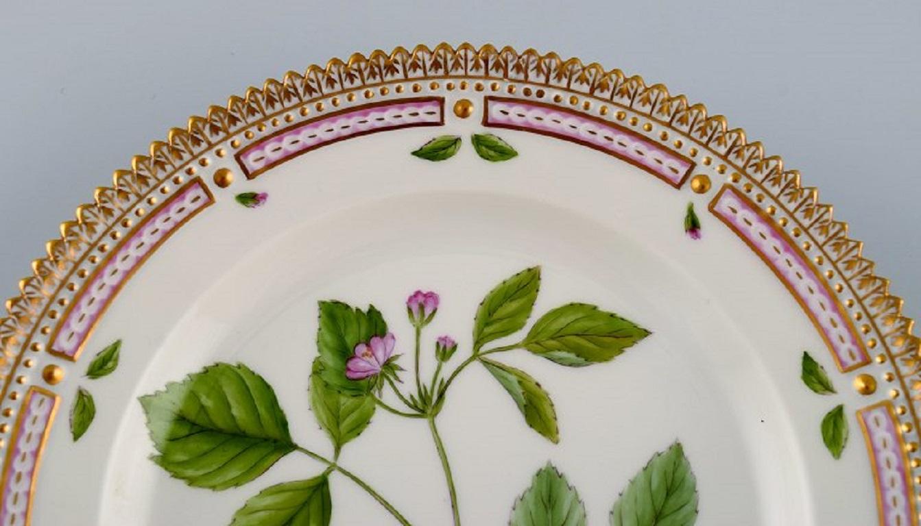 Danish Royal Copenhagen Flora Danica Salad Plate in Hand-Painted Porcelain with Flowers