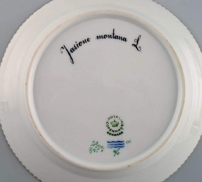 Late 20th Century Royal Copenhagen Flora Danica Salad Plate in Hand-Painted Porcelain with Flowers