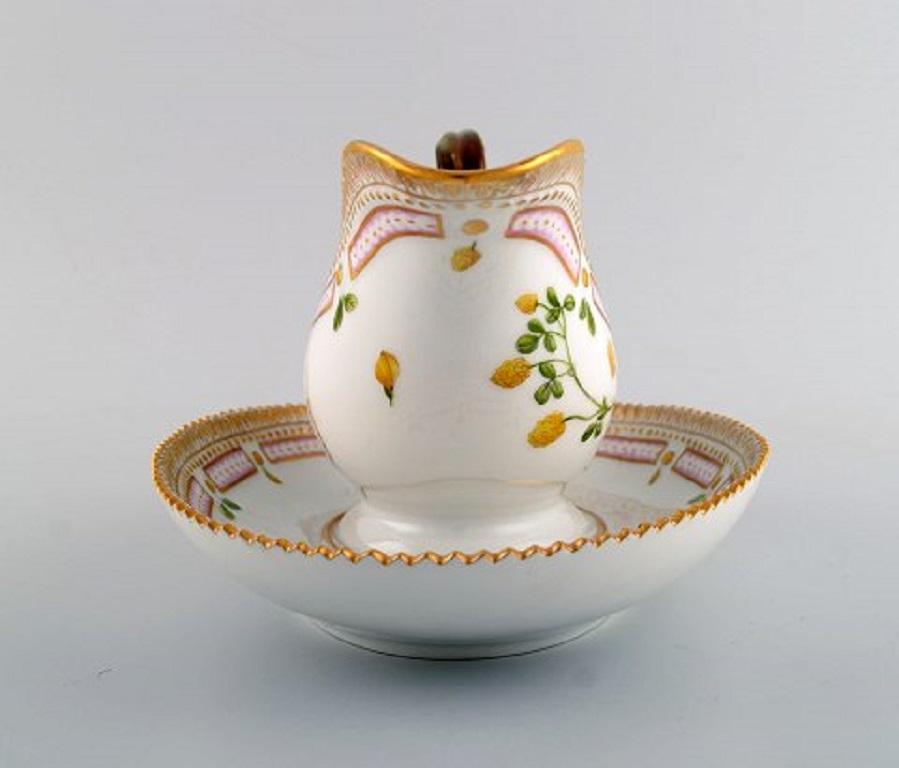 Royal Copenhagen Flora Danica Sauce Boat in Hand Painted Porcelain with Flowers  3