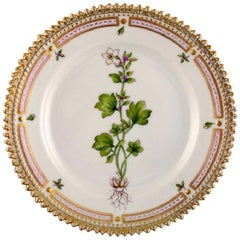 Royal Copenhagen Flora Danica Side Plate in Hand Painted Porcelain with Flowers