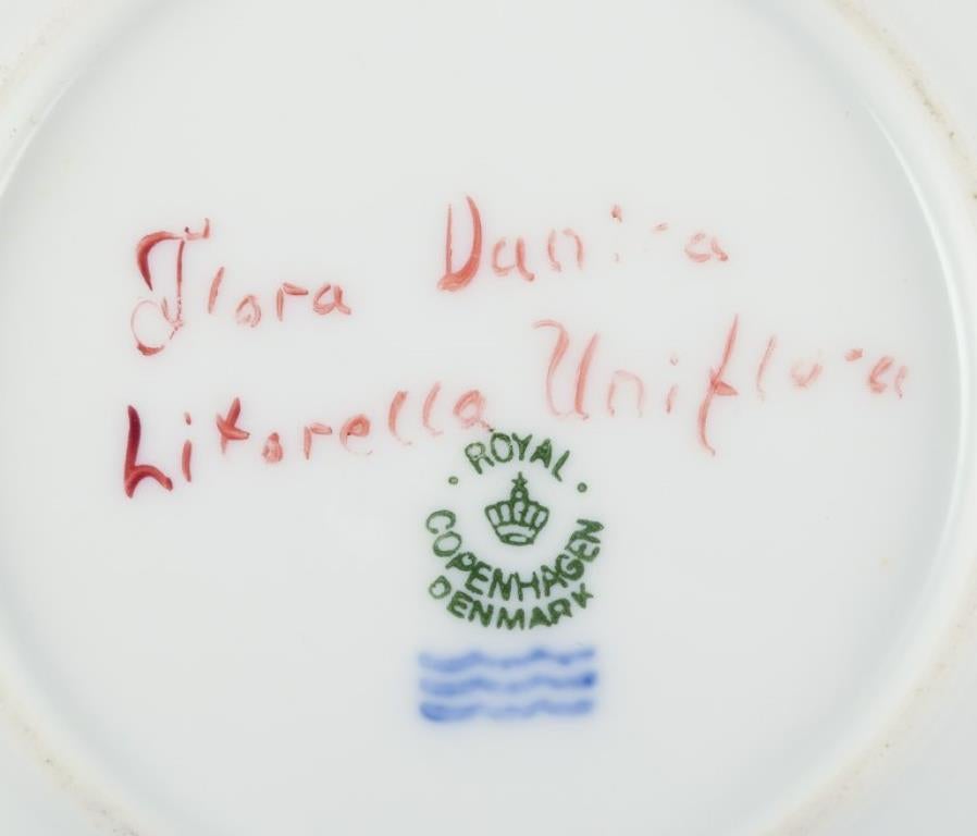 Royal Copenhagen Flora Danica. Beistellteller aus Porzellan mit Blumen, 1920er-Jahre (Handbemalt) im Angebot