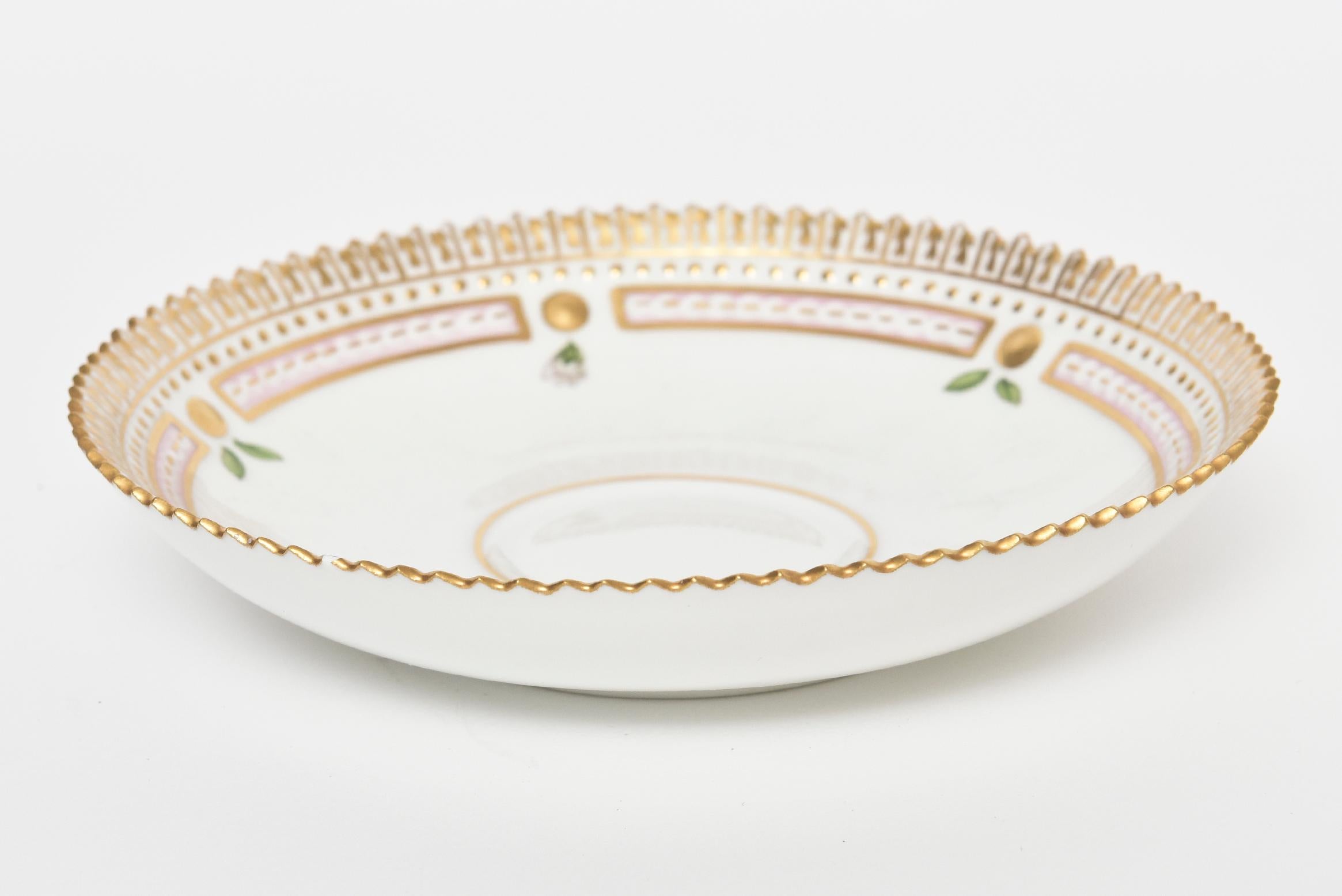 Danish Royal Copenhagen Flora Danica Stellaria sp Coffee Cup and Saucer #20/3597