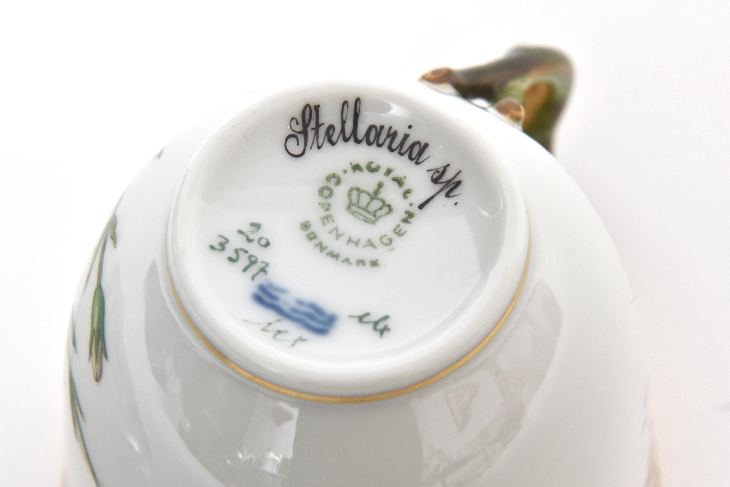 Porcelain Royal Copenhagen Flora Danica Stellaria sp Coffee Cup and Saucer #20/3597