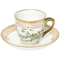 Royal Copenhagen Flora Danica Stellaria sp Coffee Cup and Saucer #20/3597