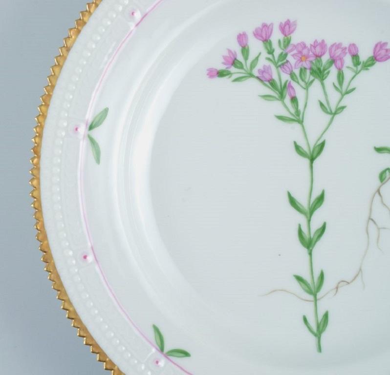 Danish Royal Copenhagen, Flora Danica Style, Dinner Plate with Floral Motif