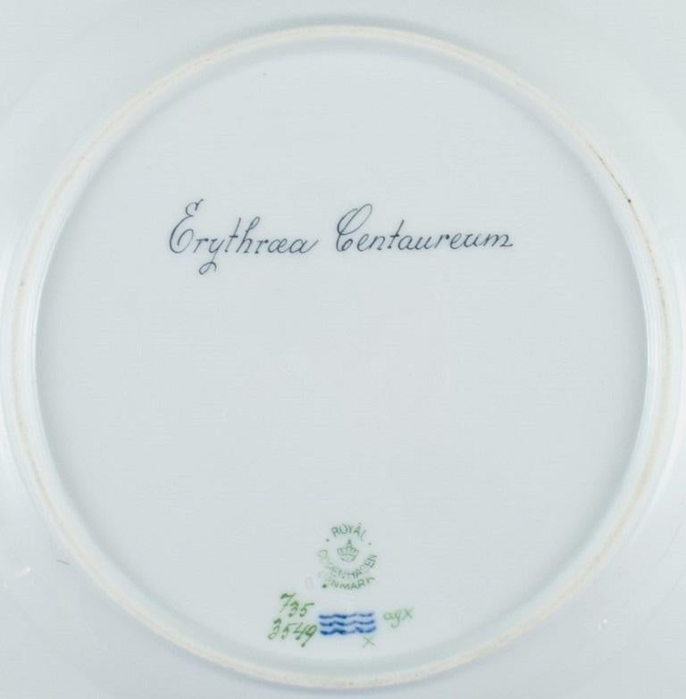 Hand-Painted Royal Copenhagen, Flora Danica Style, Dinner Plate with Floral Motif