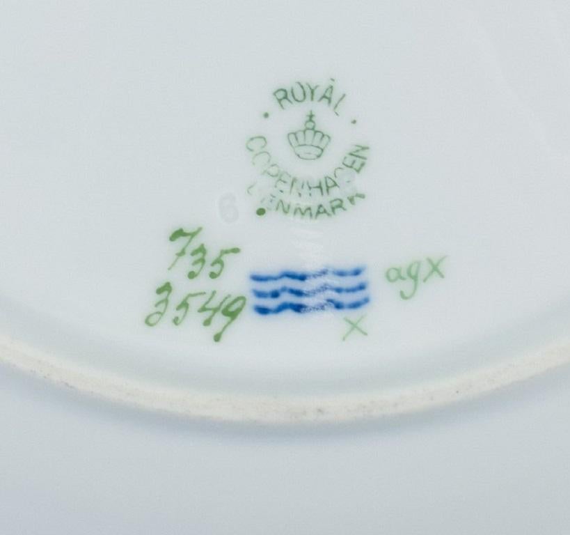 Mid-20th Century Royal Copenhagen, Flora Danica Style, Dinner Plate with Floral Motif