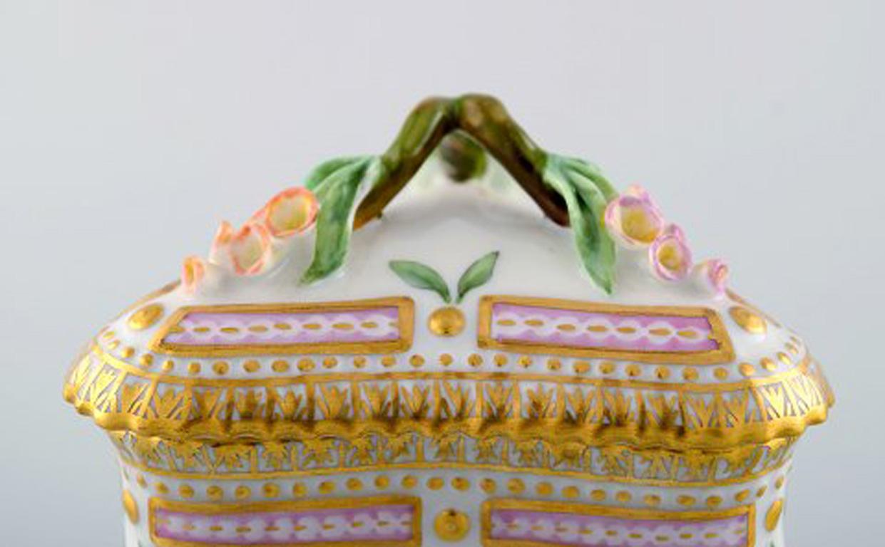 Porcelain Royal Copenhagen Flora Danica triangular cream cup. Dessin # 20/3575