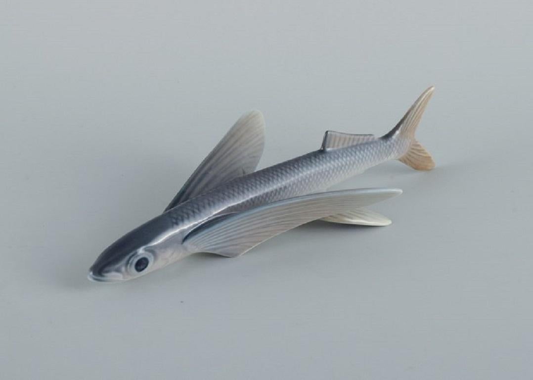 Danish Royal Copenhagen Flying Fish Figurine, Designed by Platen Hallermundt For Sale