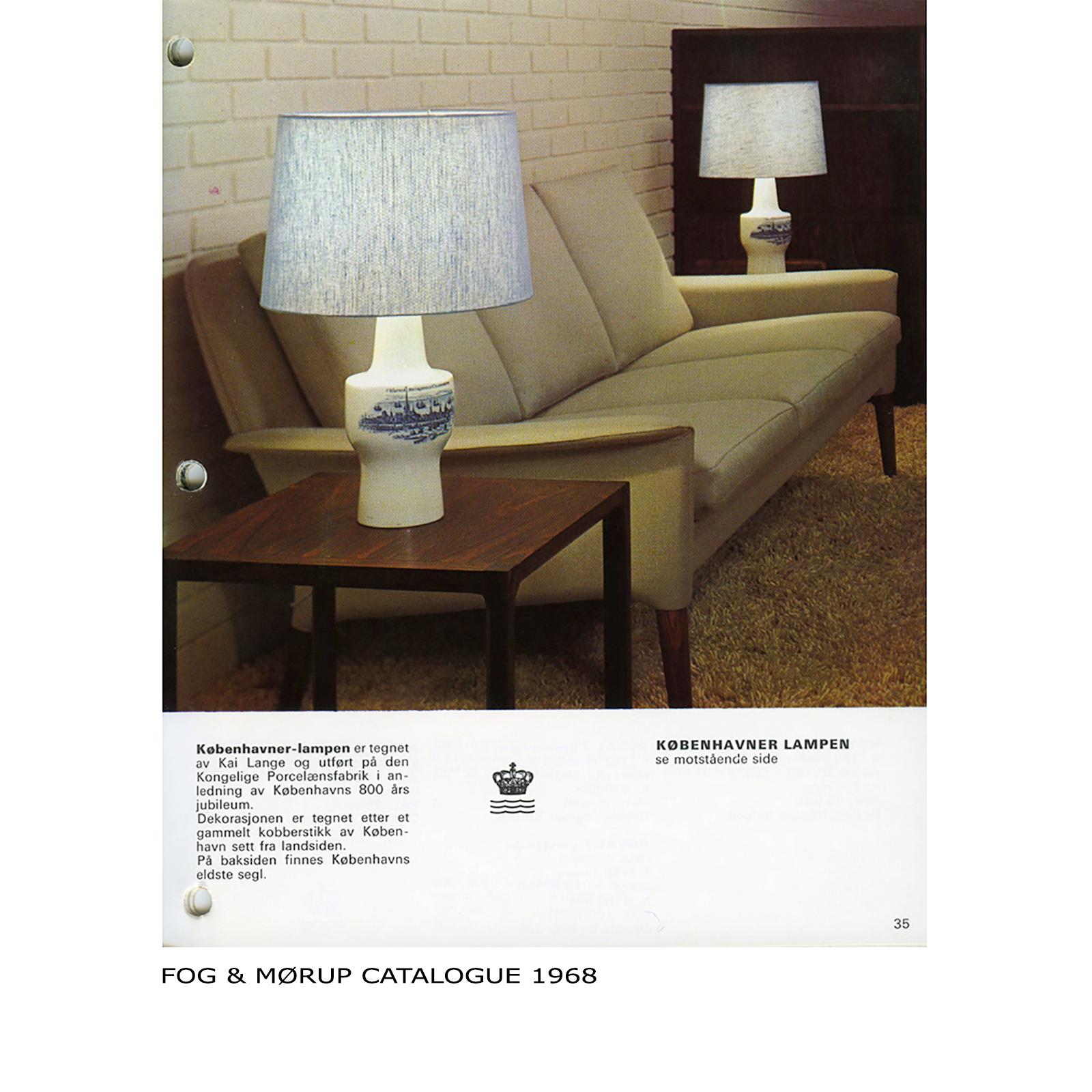 Scandinave moderne Lampe de bureau Royal Copenhagen, Fog & Morup, Hafnia Metropolis Celeberrima en vente