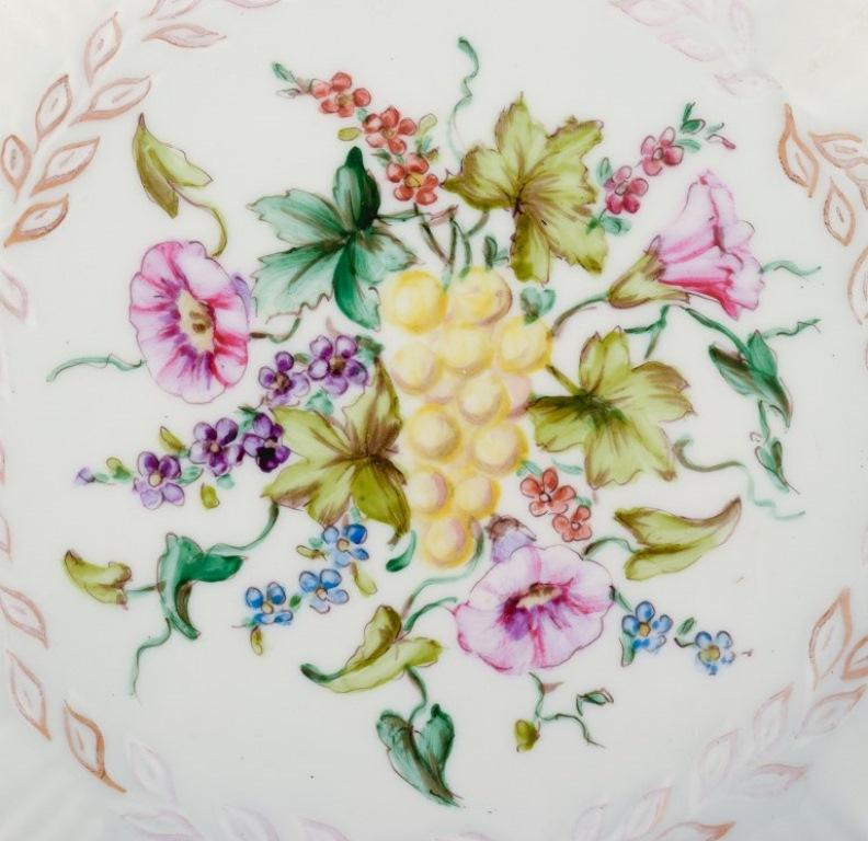 Early 20th Century Royal Copenhagen, Four Antique Dinner Plates with Reticulated Rim For Sale