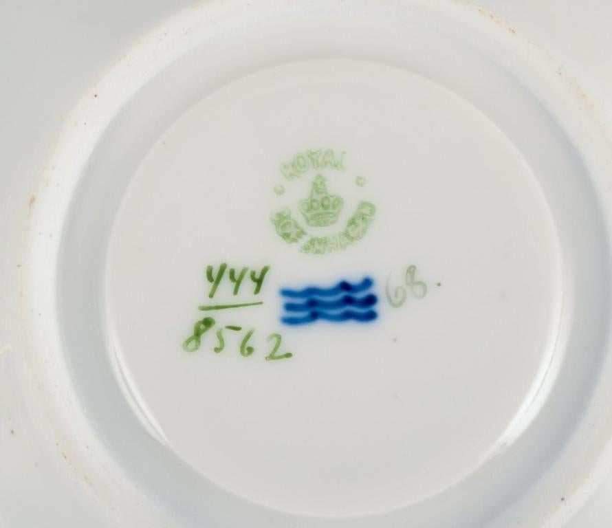 Royal Copenhagen, four porcelain Henriette mocha cups with saucers  3
