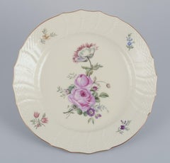 Royal Copenhagen "Frijsenborg". Six luncheon plates in hand-painted porcelain