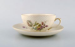Royal Copenhagen, "Frisenborg", Set of Ten Teacups with Saucers