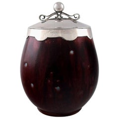 Royal Copenhagen, Georg Jensen, Erik Magnussen, Jam Jar of Stoneware