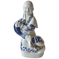 Royal Copenhagen Georg Thylstrup Figurine of Monk with Fish