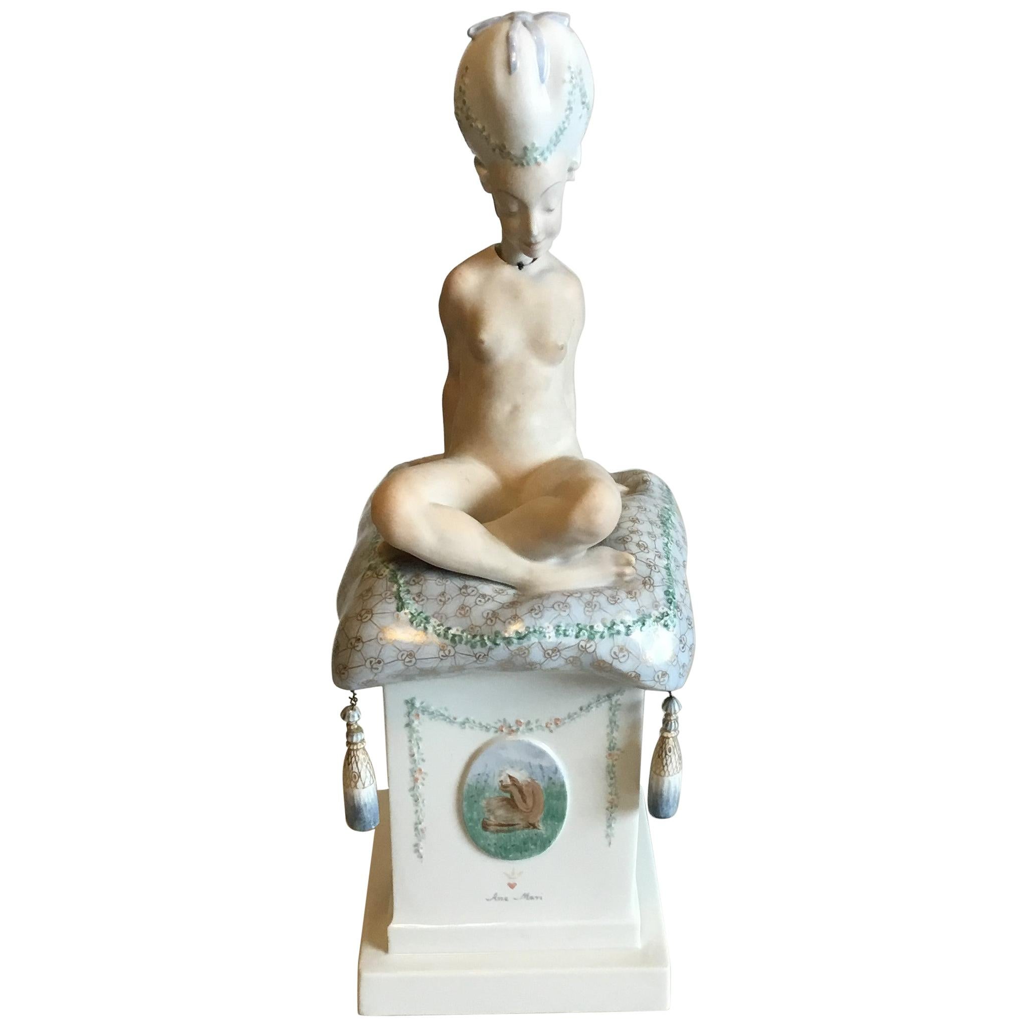 Royal Copenhagen Gerhard Henning Overglaze Figurine “Ane-Mari No 1010 For Sale