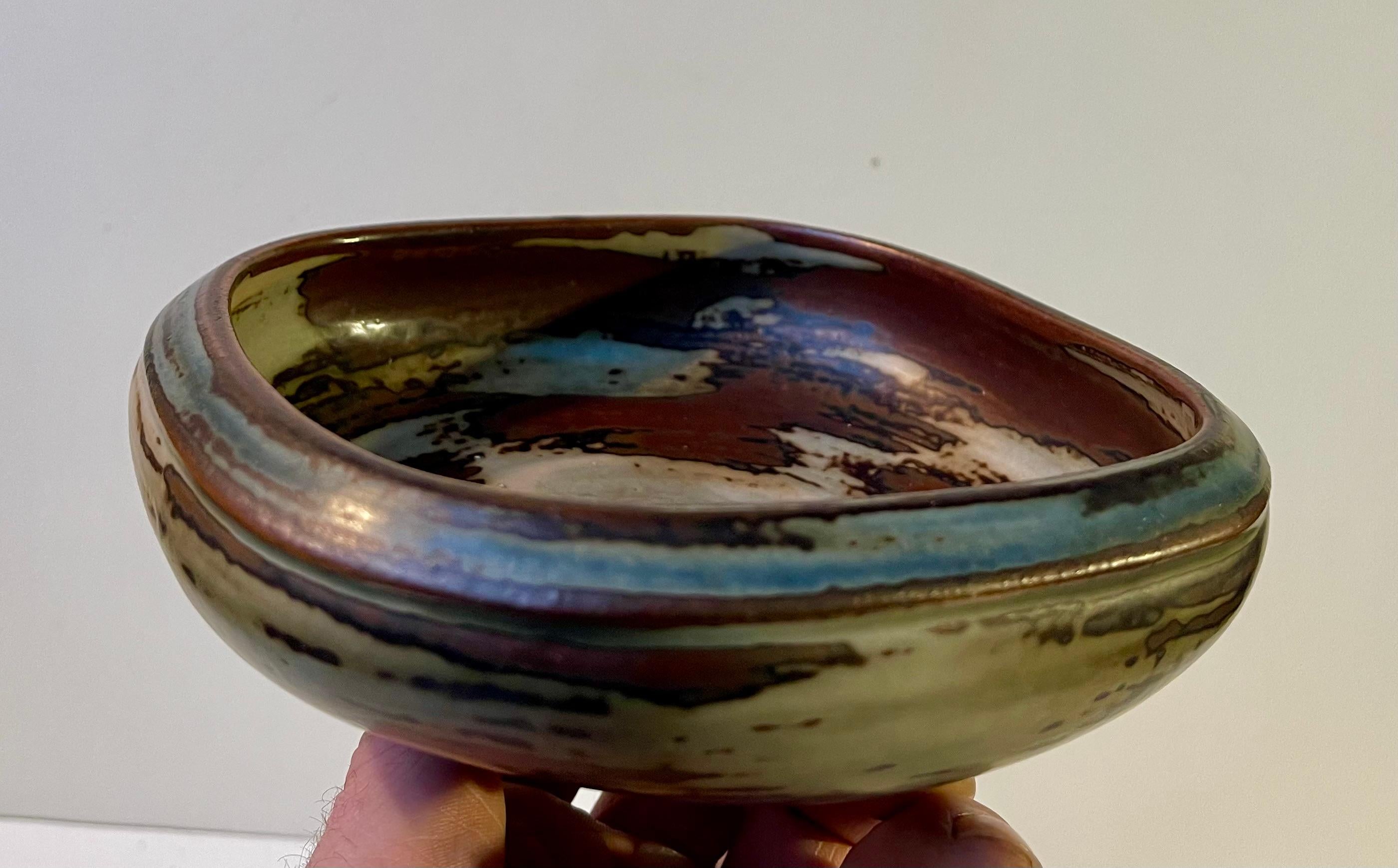 Mid-Century Modern Royal Copenhagen Glazed Stoneware Bowl by Bode Willumsen, 1950s For Sale