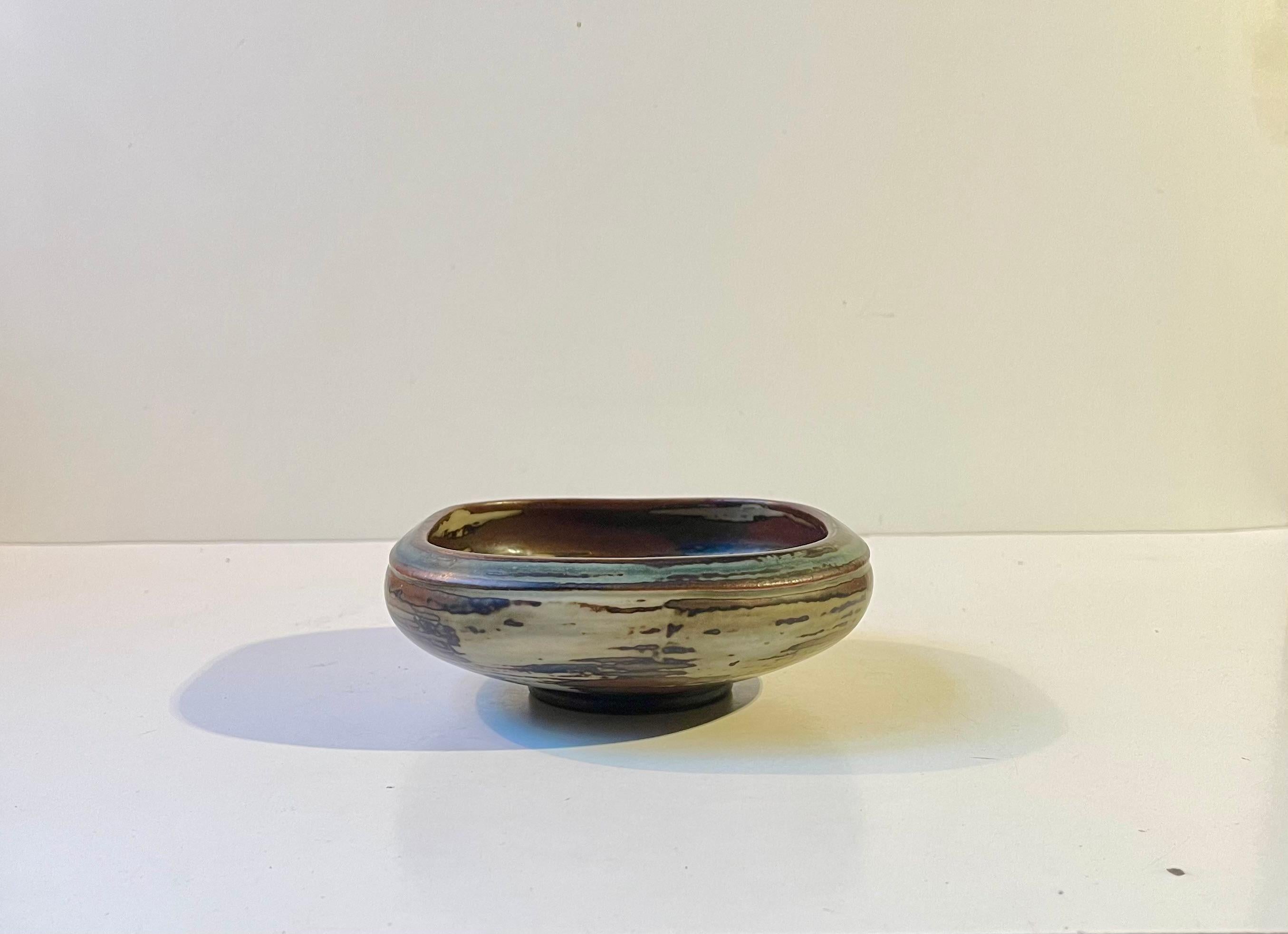 Danish Royal Copenhagen Glazed Stoneware Bowl by Bode Willumsen, 1950s For Sale