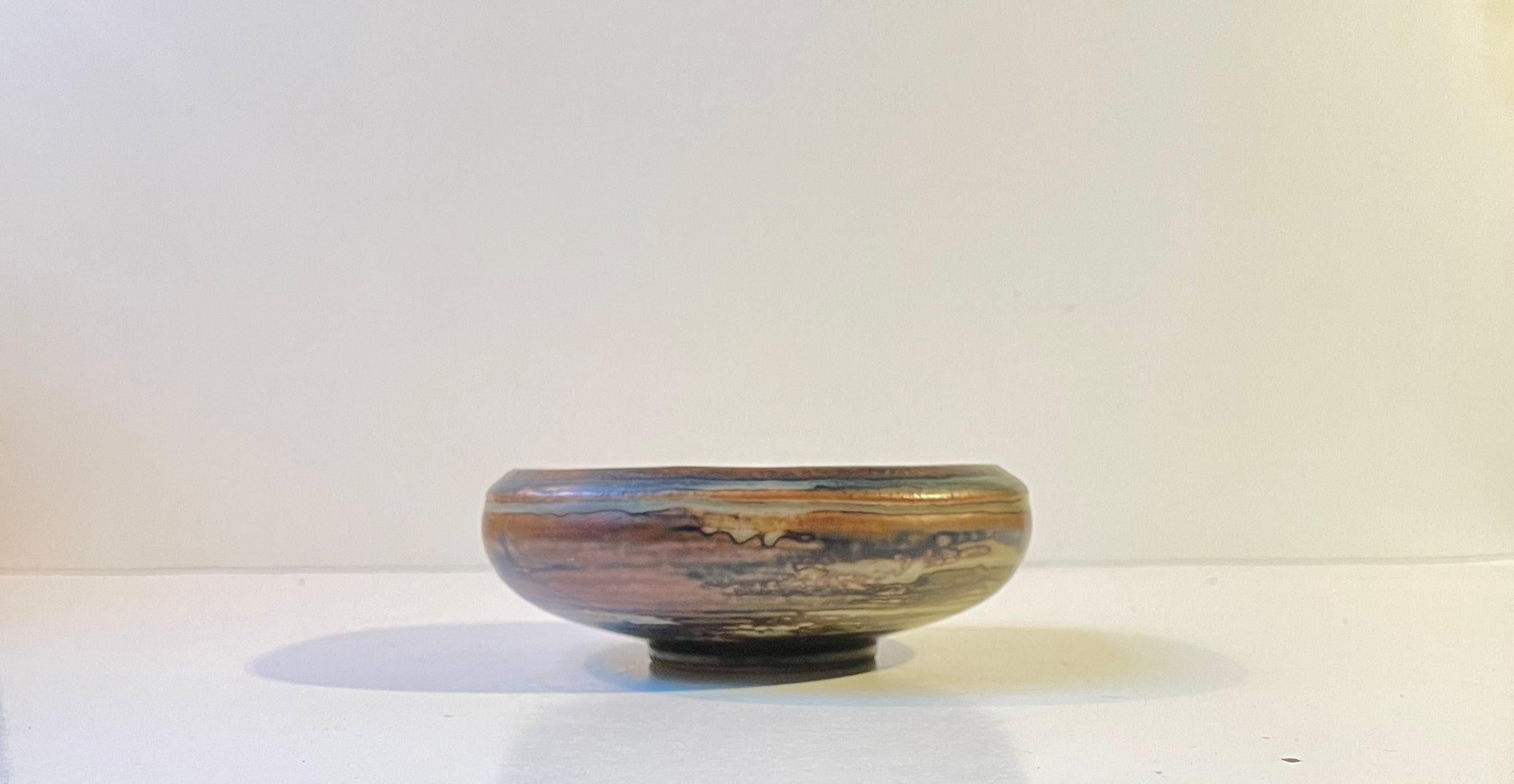20th Century Royal Copenhagen Glazed Stoneware Bowl by Bode Willumsen, 1950s For Sale