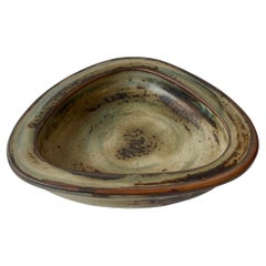 Royal Copenhagen Glazed Stoneware Dish by Bode Willumsen, 1940s
