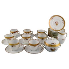 Royal Copenhagen Golden Basket Coffee Service for Eight People