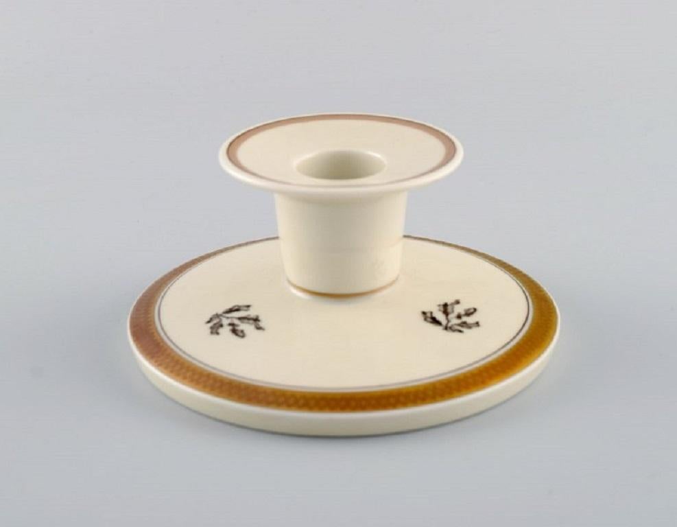 Porcelain Royal Copenhagen Golden Horns, Candlestick, Lidded Bowl and Small Vase, 1960s For Sale