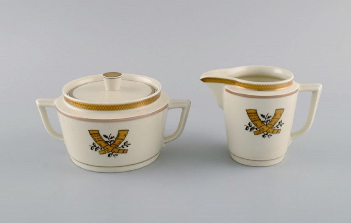 Royal Copenhagen Golden Horns Coffee Service for 10 People, 1960s For Sale 1