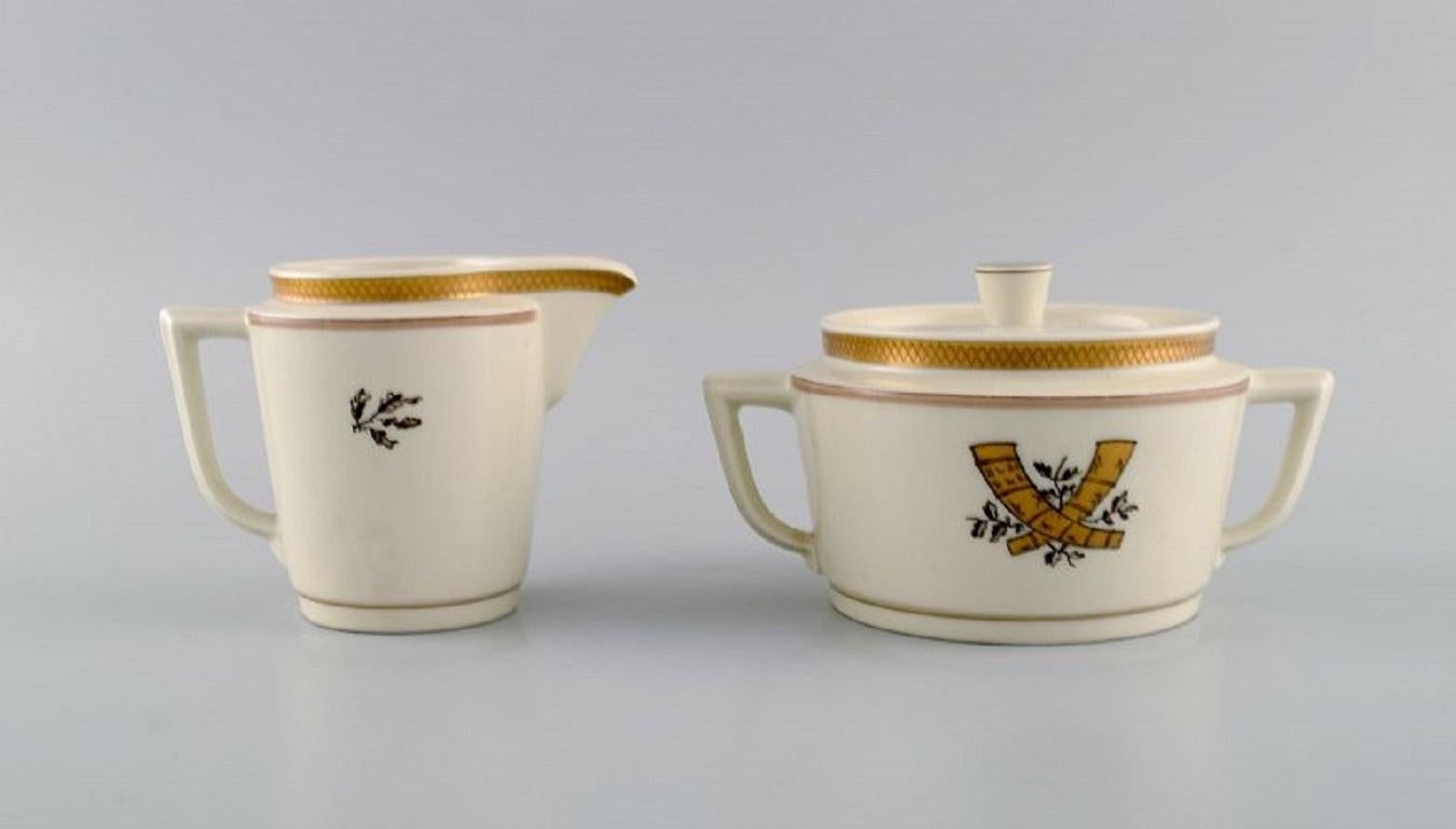 Royal Copenhagen Golden Horns Coffee Service for 10 People, 1960s For Sale 2