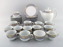 Royal Copenhagen Gray Magnolia, Complete Coffee Service for 12 People