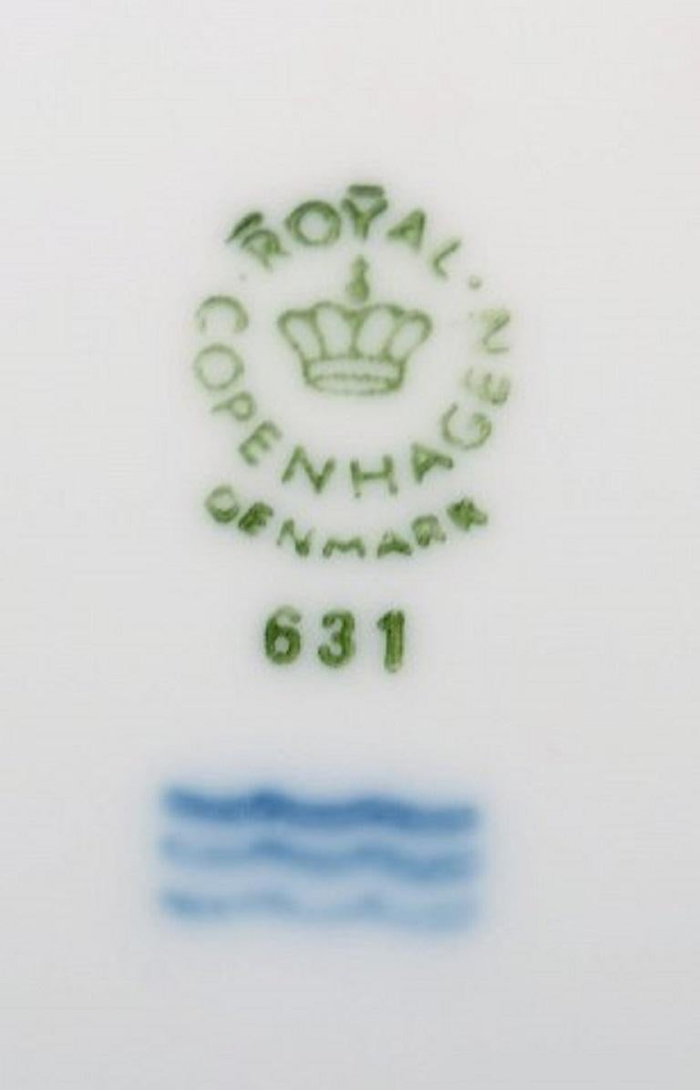 Danish Royal Copenhagen Gray Magnolia, Large Porcelain Cover Plate, 12 Pieces For Sale